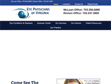 Tablet Screenshot of eyephysiciansofvirginia.com